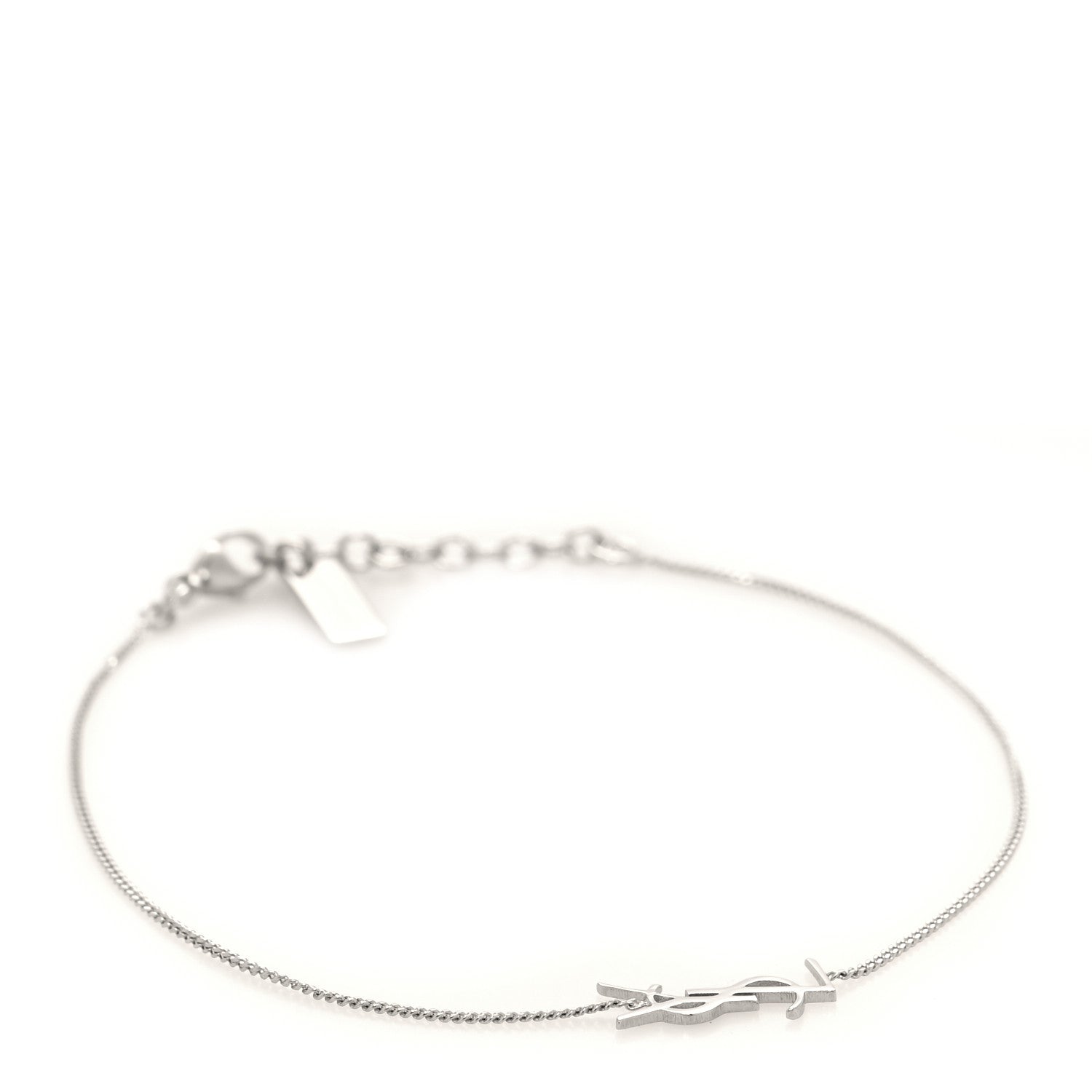 Saint Laurent Monogram Charm Bracelet L  Silver 1 of 4