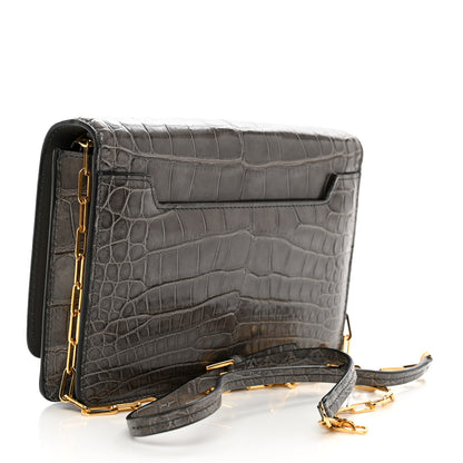 Tom Ford Alligator Natalia Bag Graphite 3 of 8