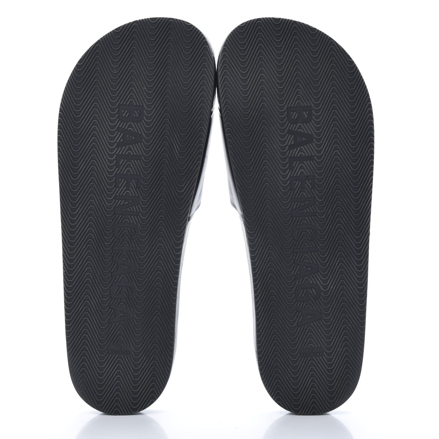 Nappa Logo Pool Slide Sandals 42 Black White