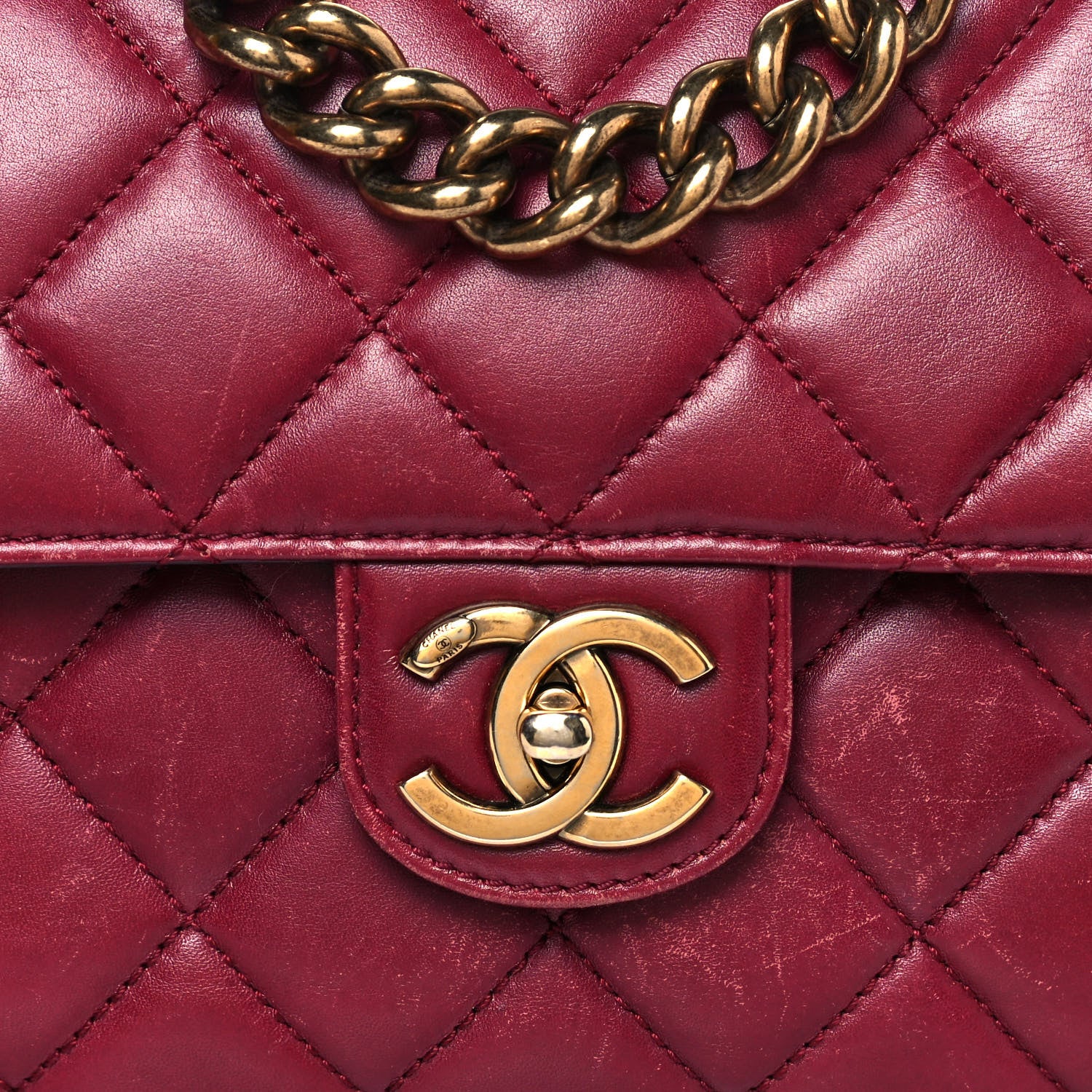 Chanel Glazed Calfskin Quilted Large Perfect Edge Flap Red 8 of 25
