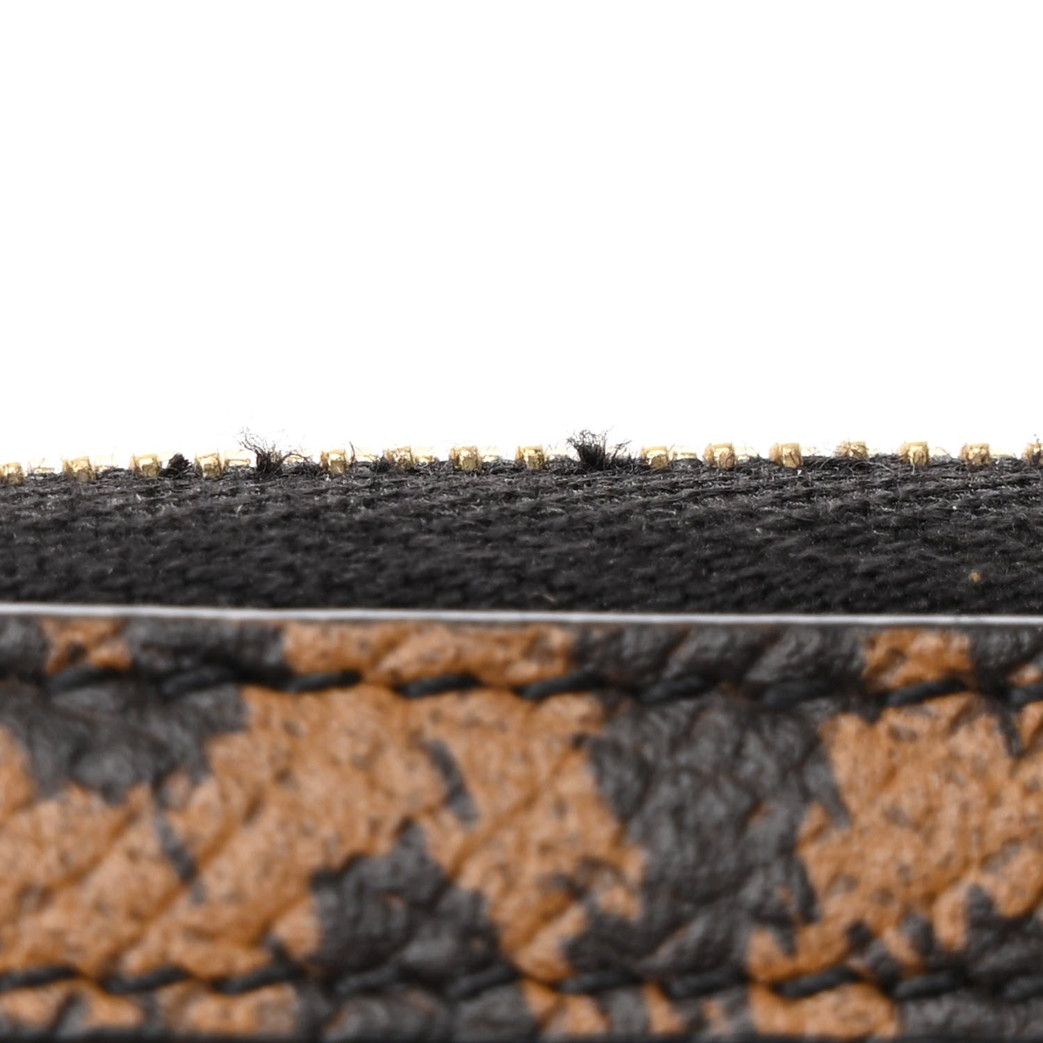 Celine Triomphe Canvas Calfskin Leopard Print Mini Clutch on Chain Black Tan 12 of 13