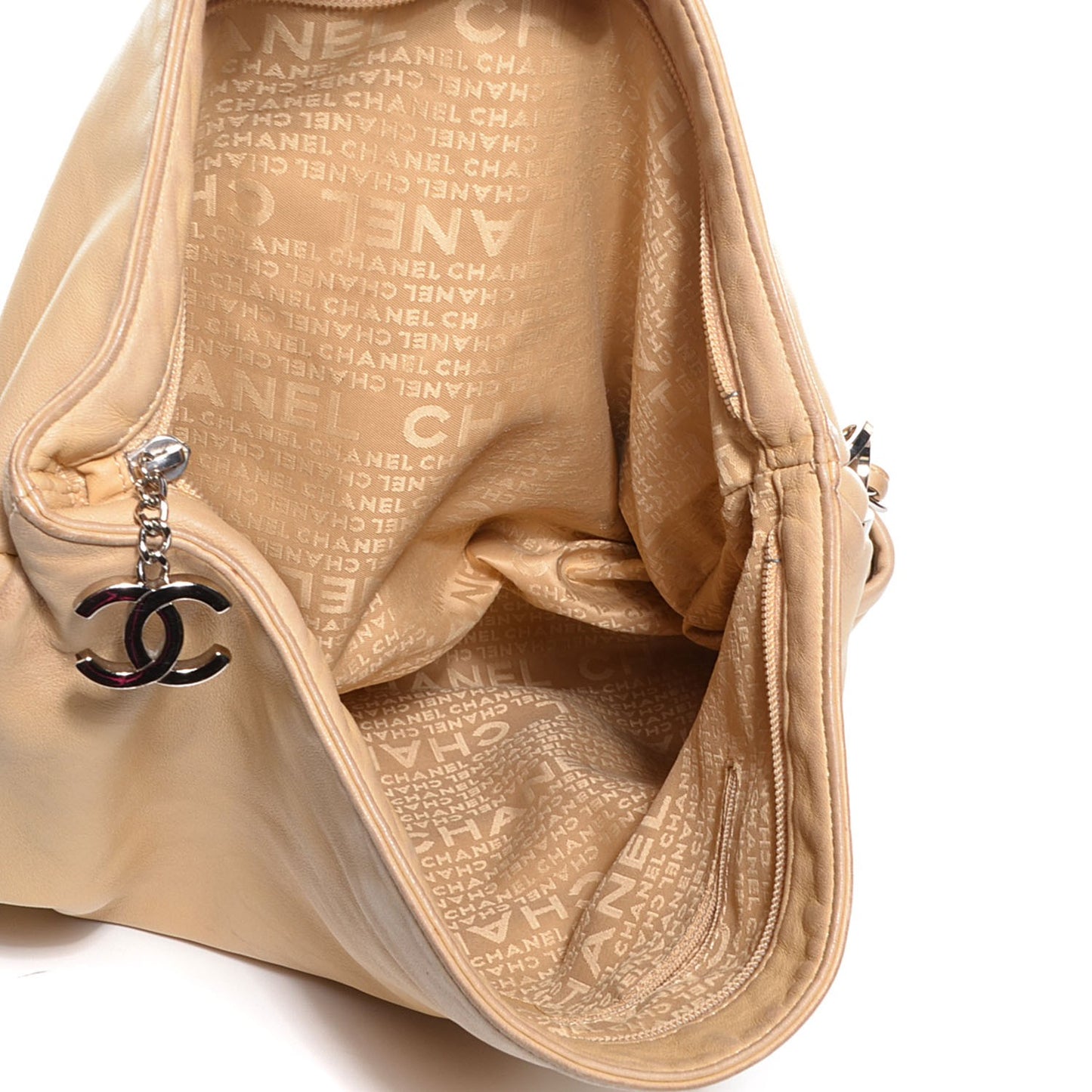 Lambskin Large Ultimate Soft Tote Beige