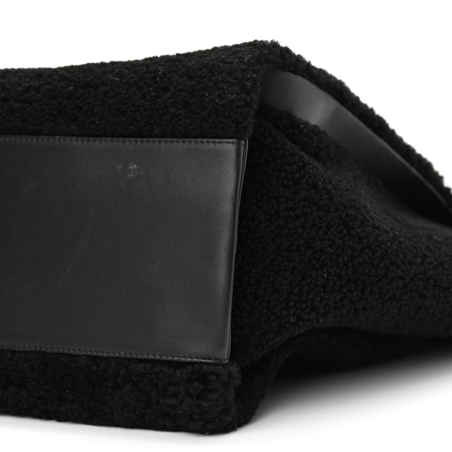 Shearling Large Deauville Tote Black