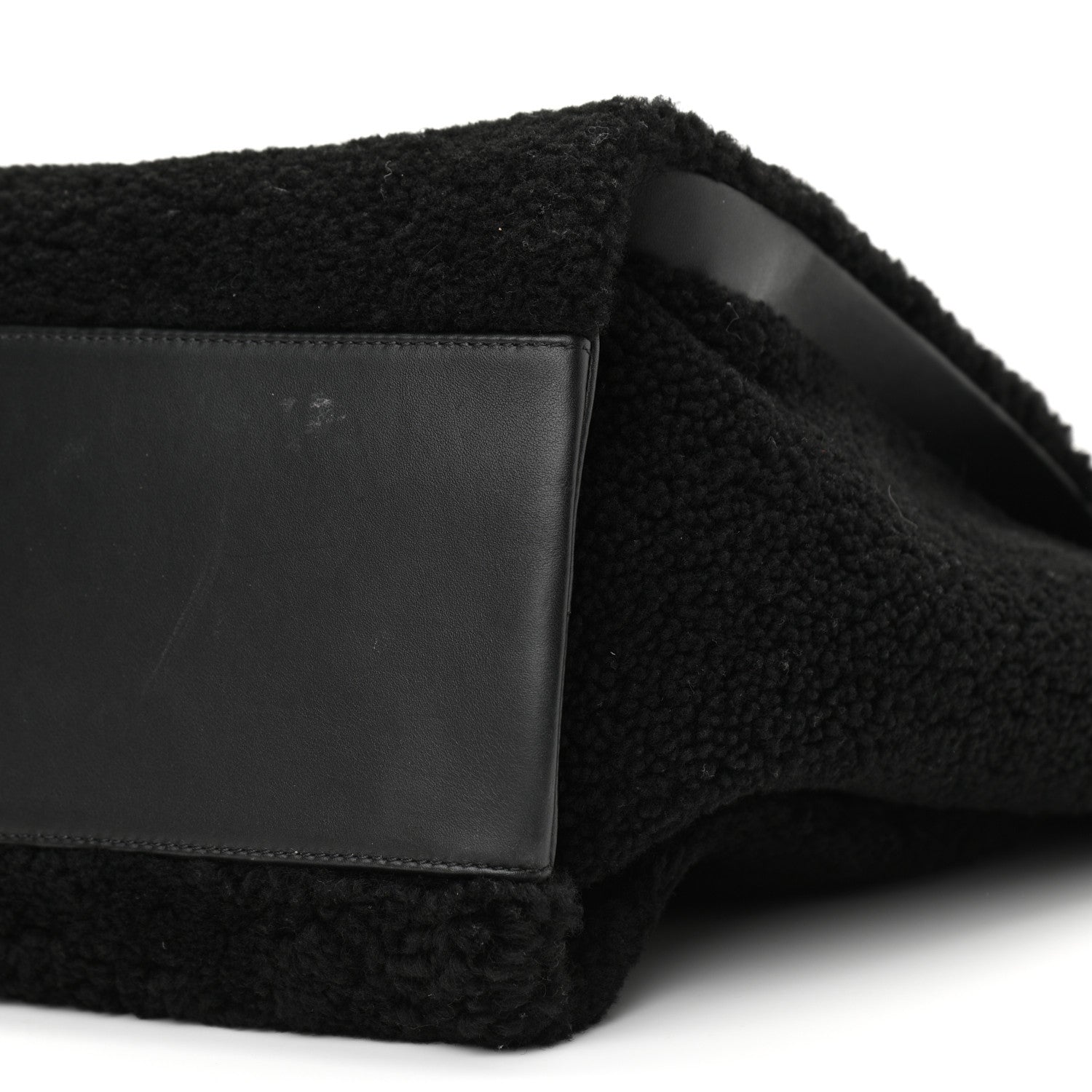 Chanel Shearling Large Deauville Tote Black 10 of 10