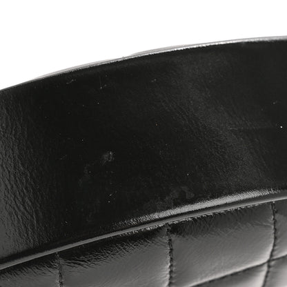 Chanel Shiny Crumpled Calfskin Quilted Bow Pouch Hobo Black 13 of 13