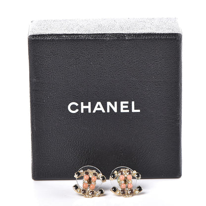Chanel Crystal Gripoix CC Earrings Gold Multicolor 5 of 5
