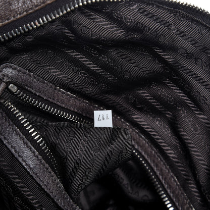 Prada Cervo Deerskin Tote Fumo 7 of 16