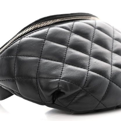 Chanel Lambskin Quilted Waist Belt Bag Black 10 of 11