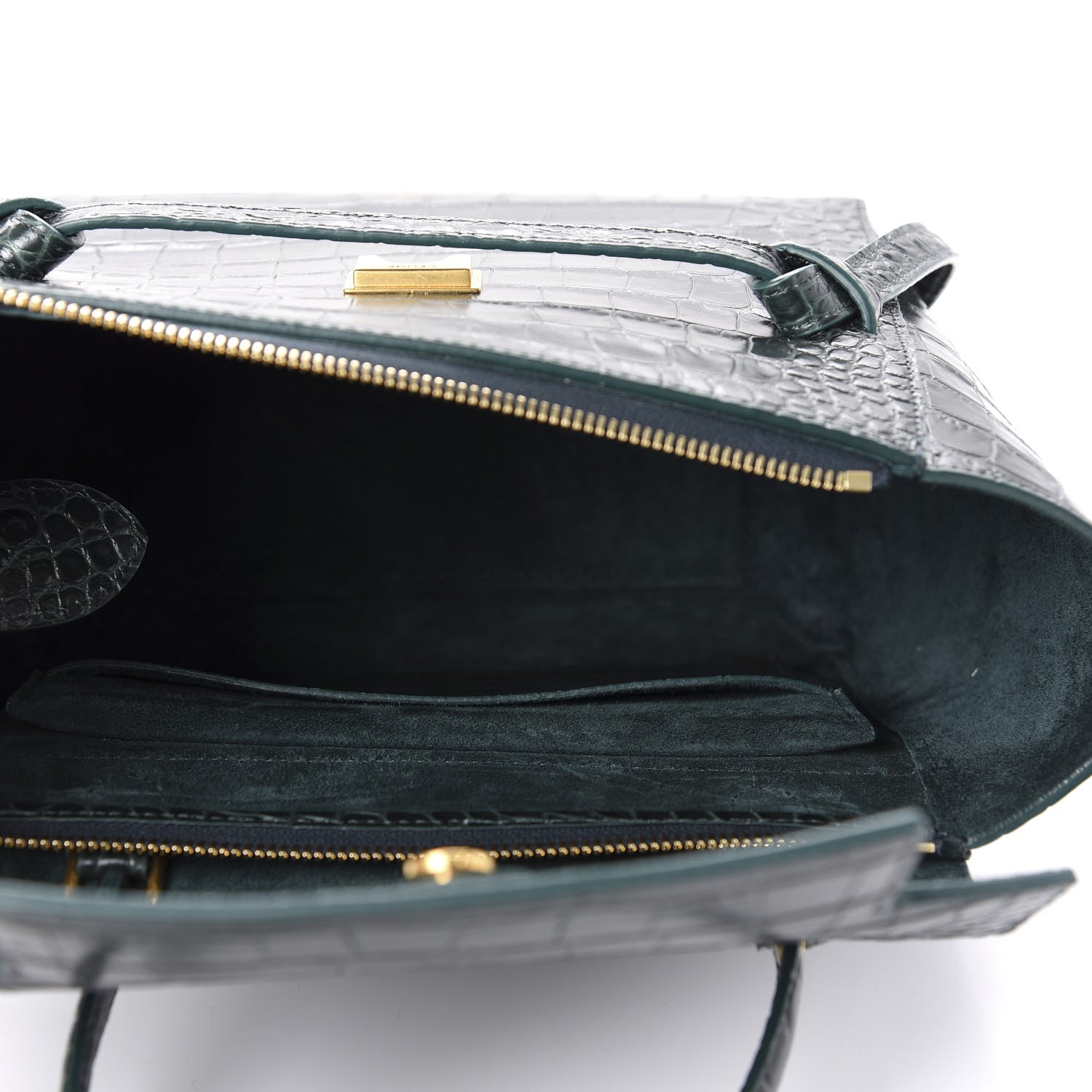 Celine Calfskin Crocodile Embossed Micro Belt Bag Amazone 5 of 9