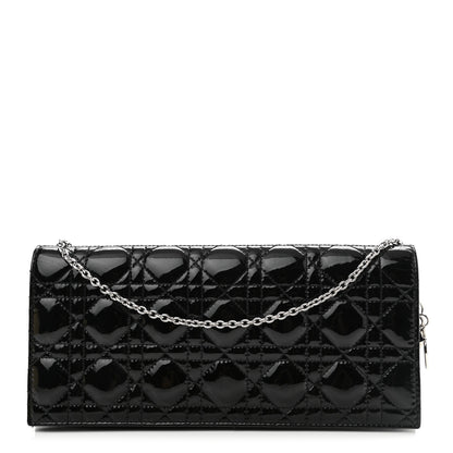 Christian Dior Patent Cannage Lady Dior Convertible Clutch Black 1 of 10