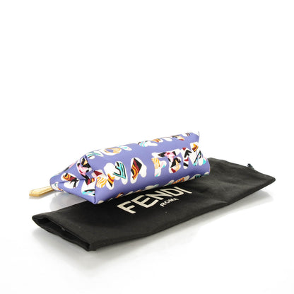 Fendi Nylon Roma Print Cosmetic Pouch Cassis Paglia 4 of 7