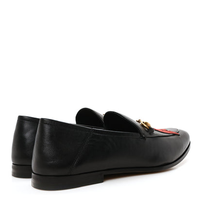 Gucci Lambskin Skull Embroidered Mens Brixton Horsebit Loafers 8.5 Black 5 of 10