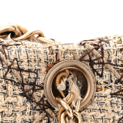 Chanel Metallic Tweed Quilted Medium Single Flap Beige Multicolor 12 of 12