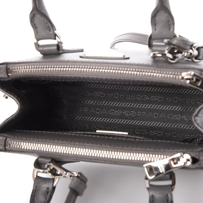 Prada Saffiano Micro Galleria Double Zip Tote Marmo 5 of 7