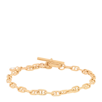 Hermes 18K Yellow Gold Diamond Chaine d'Ancre Enchainee Bracelet SH 2 of 3