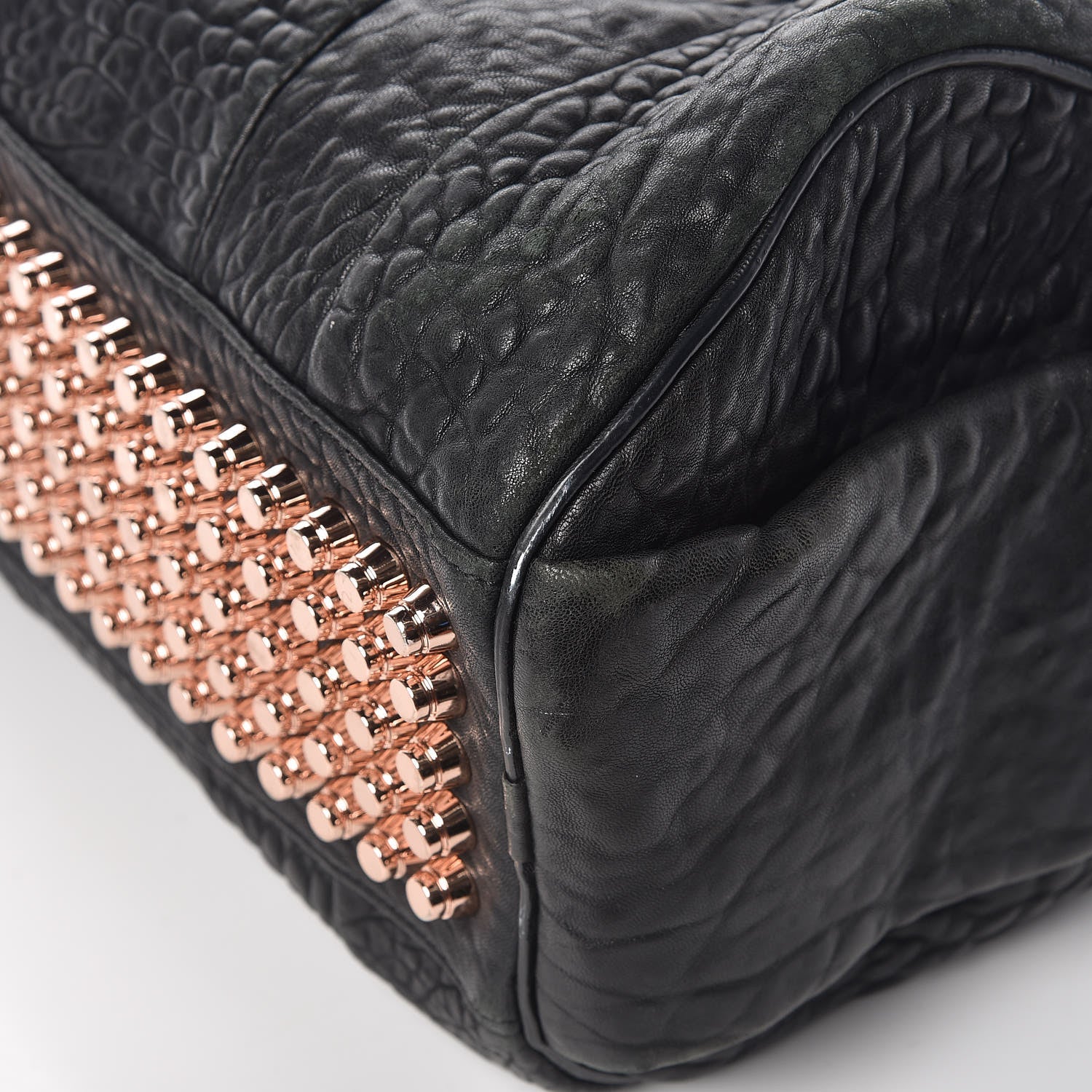 Alexander Wang Pebbled Lambskin Rocco Black Rose Gold Hardware 11 of 17