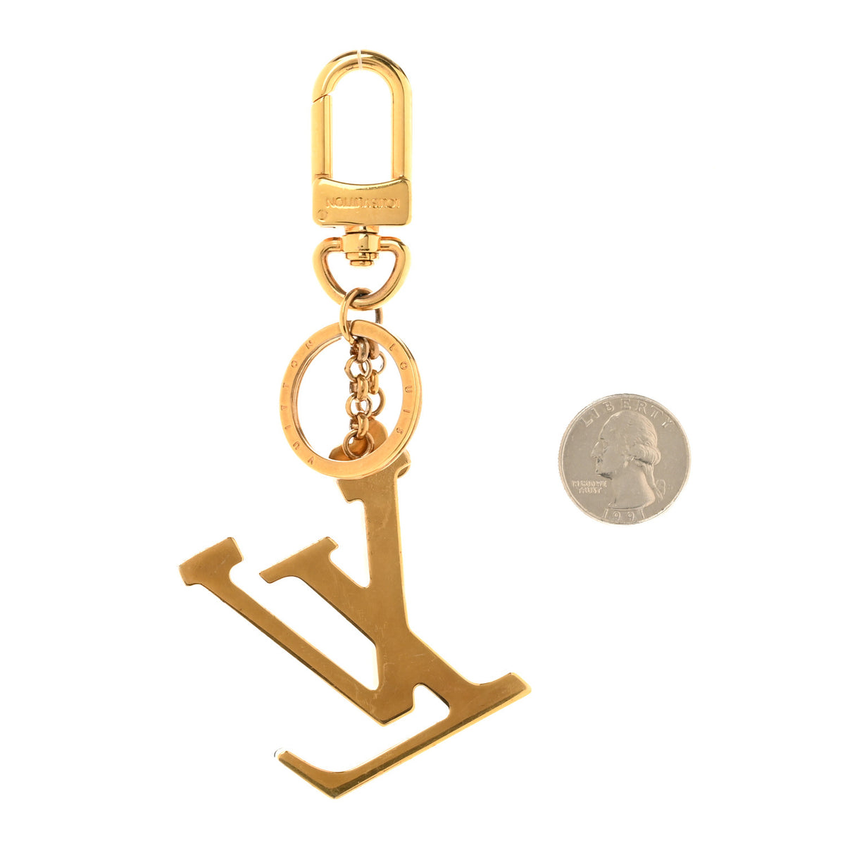Louis Vuitton Metal Taurillon LV Capucines Bag Charm Key Holder Black 2 of 4