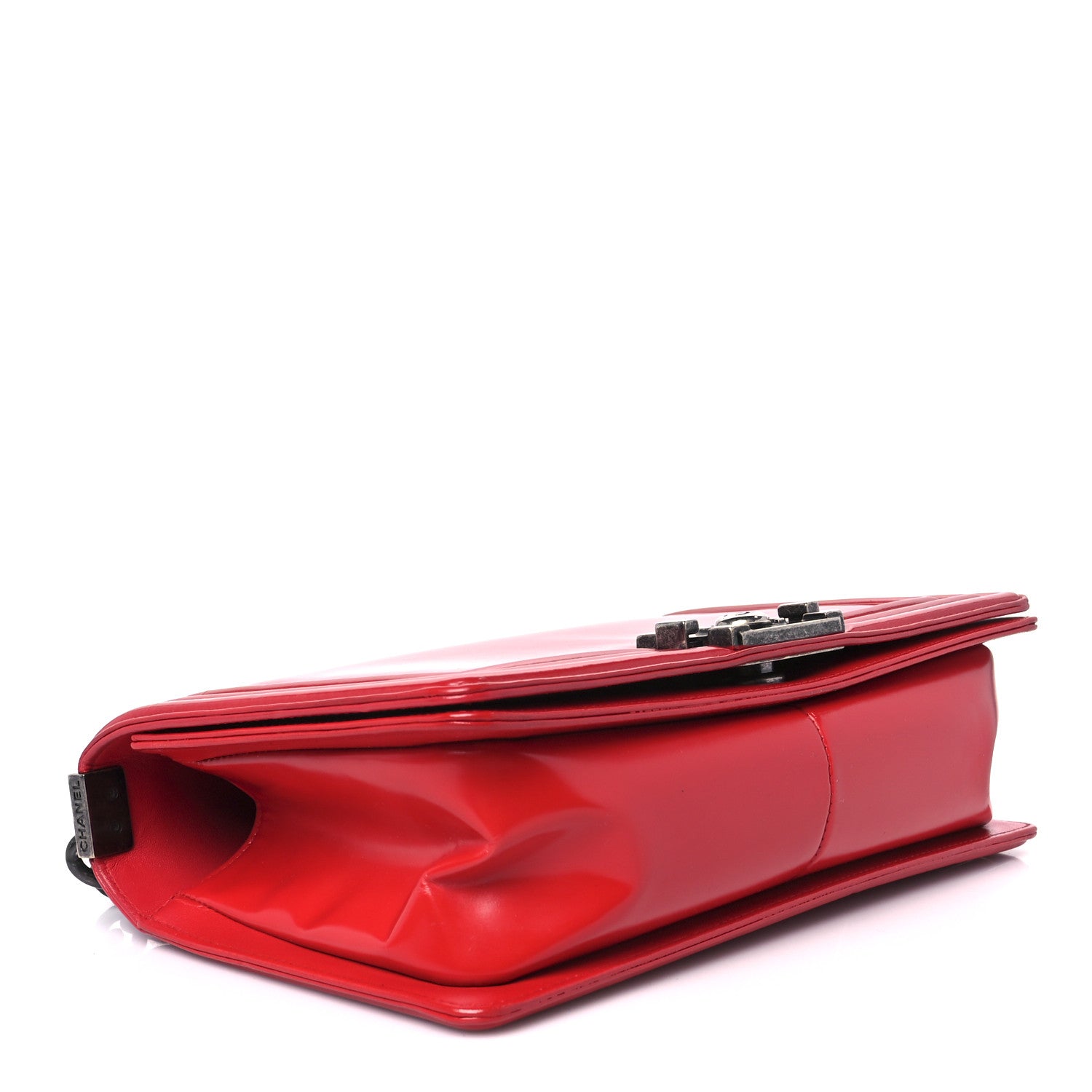 Chanel Glazed Calfskin Medium Boy Flap Red 4 of 11