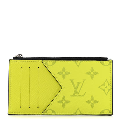 Louis Vuitton Monogram Taiga Coin Card Holder Yellow 1 of 6