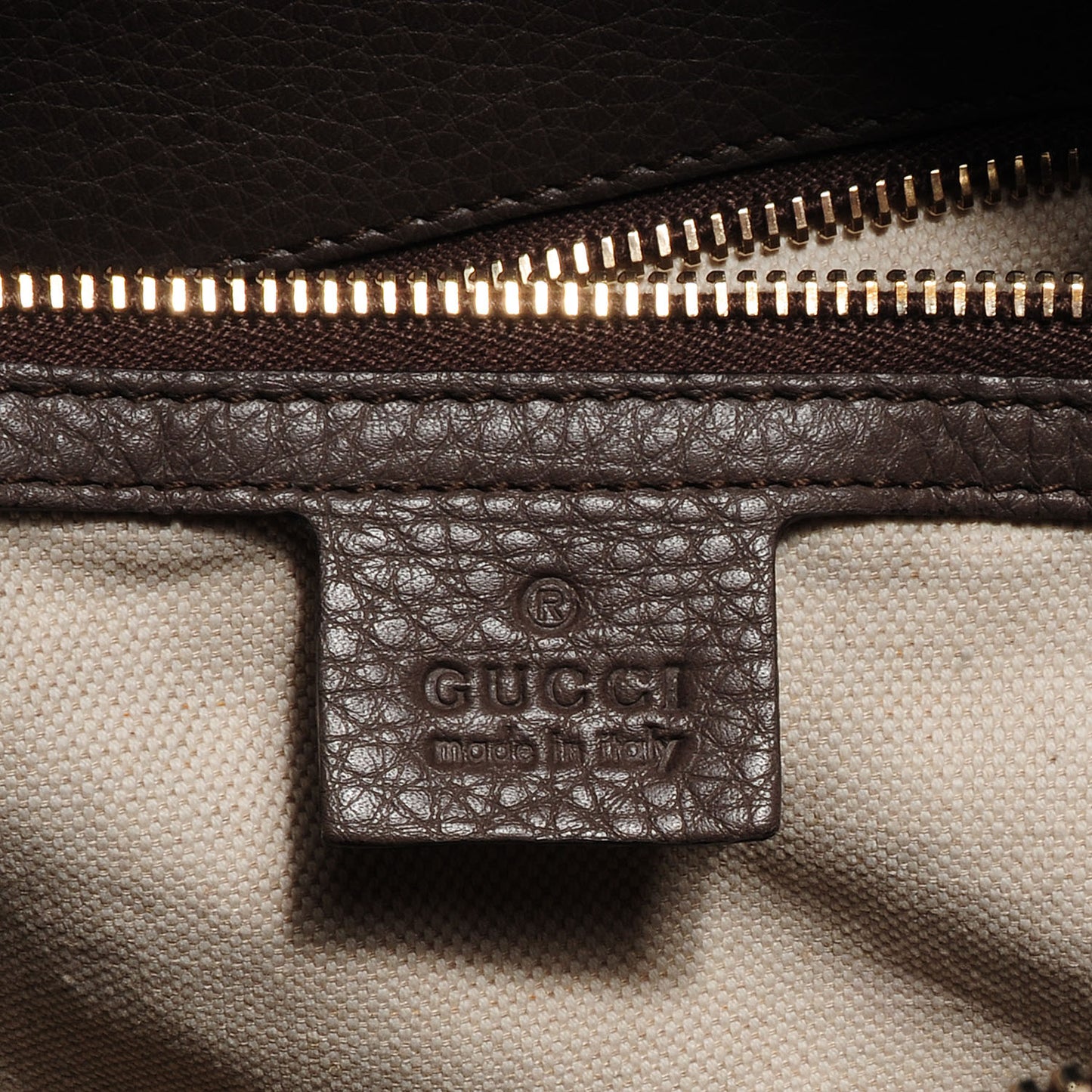 Leather Bamboo Medium Boston Bag Taupe