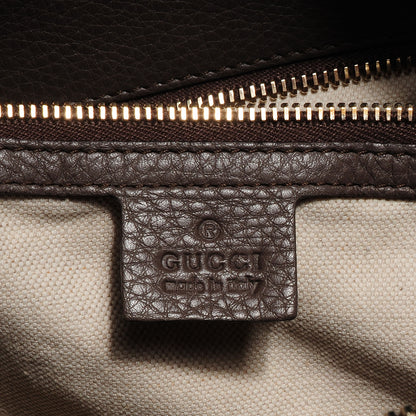 Gucci Leather Bamboo Medium Boston Bag Taupe 7 of 8