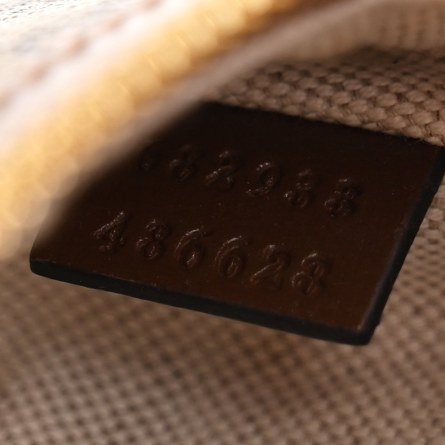 GG Supreme Monogram Textured Calfskin Retro Interlocking G Belt Bag Beige Ebony Brown Sugar