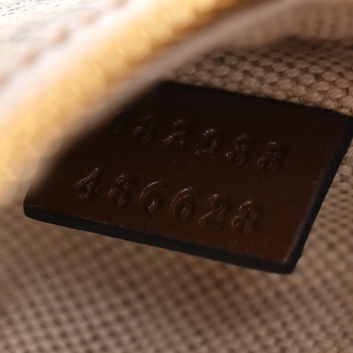 Gucci GG Supreme Monogram Textured Calfskin Retro Interlocking G Belt Bag Beige Ebony Brown Sugar 7 of 11
