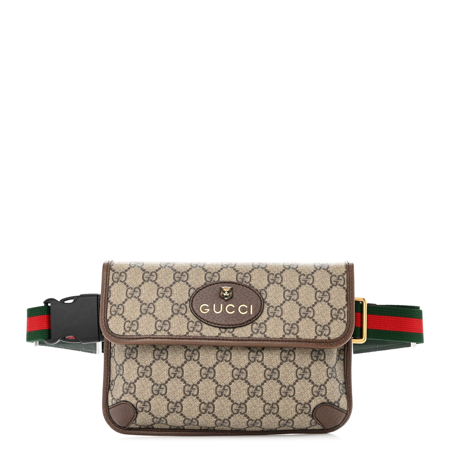Gucci GG Supreme Monogram Neo Vintage Web Belt Bag Brown 1 of 15