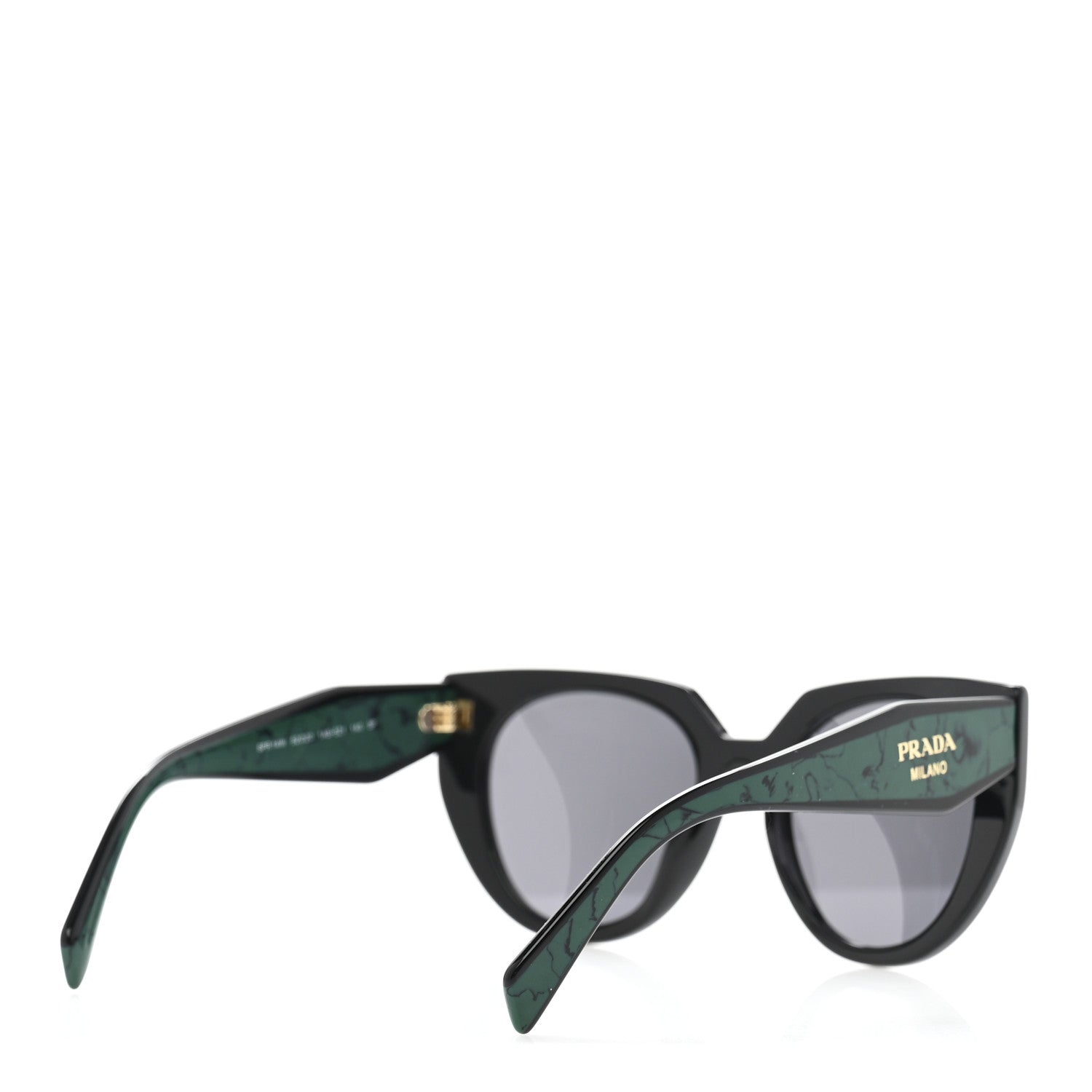 Prada Acetate Sunglasses SPR 14W Black Green 4 of 7
