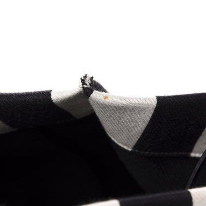 Celine Cotton Canvas Striped Medium Phantom Luggage White Black 11 of 11