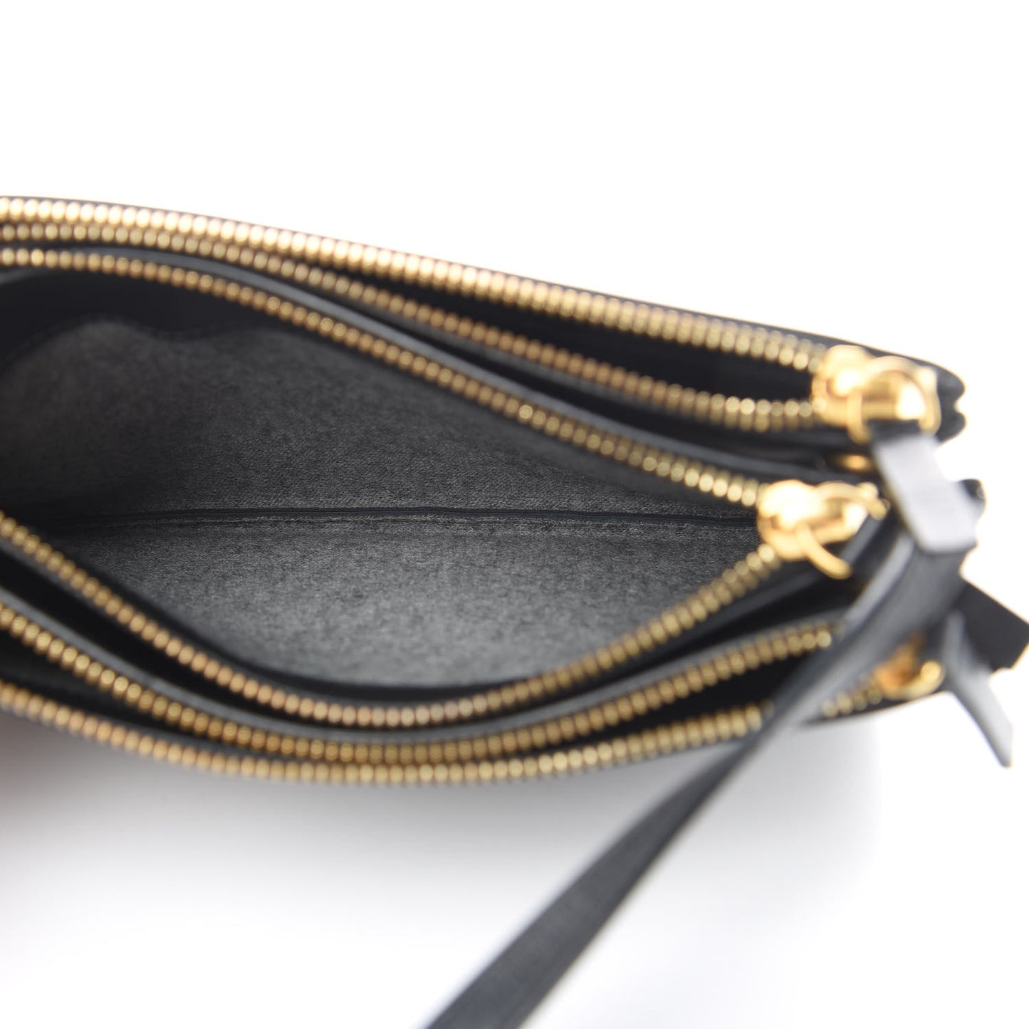 Liege Calfskin Small Trio Crossbody Bag Black