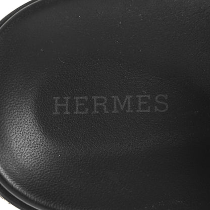 Hermes Calfskin Womens Empire Sandals 37 Black 9 of 10