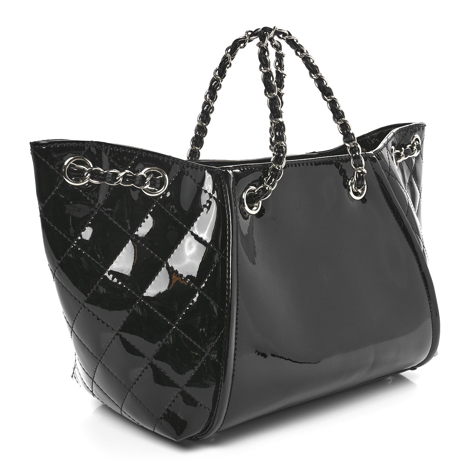 Chanel Vinyl Small Lipstick Tote Black 2 of 10