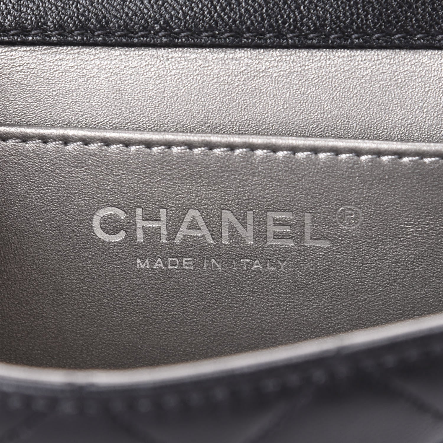 Chanel Goatskin Quilted Acrylic Beads Flap Black 6 of 10