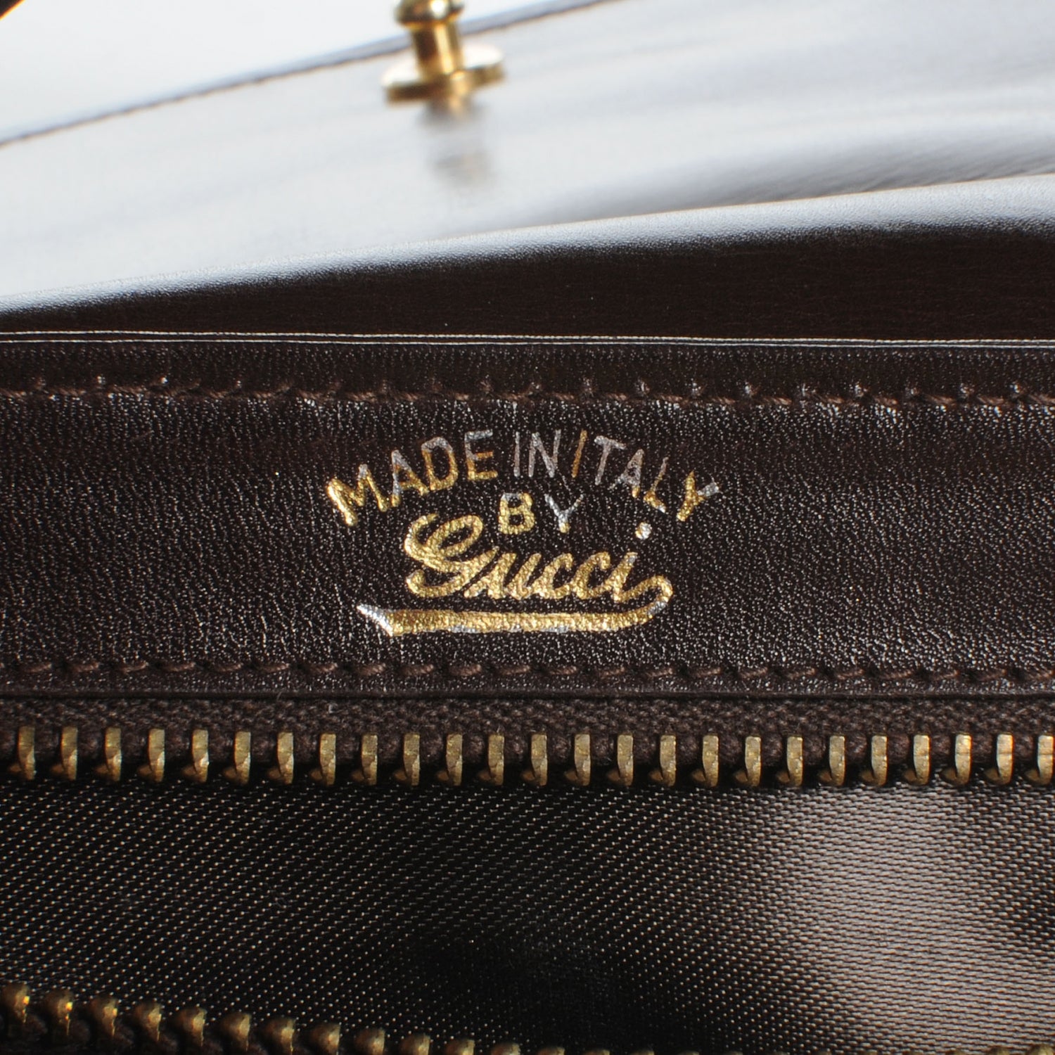 Gucci Calfskin 1973 Shoulder Bag Brown 5 of 6