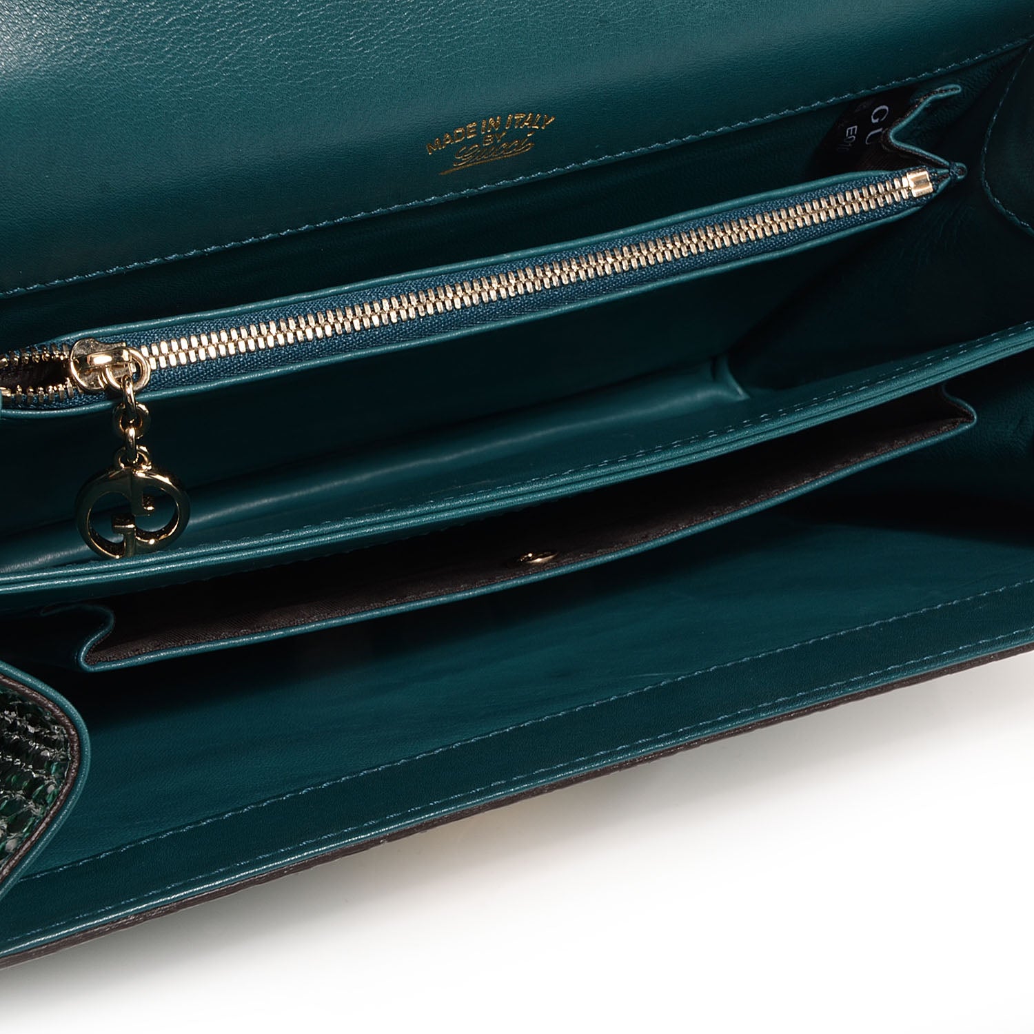 Gucci Python Medium 1973 Shoulder Flap Bag Malachite Green 6 of 10
