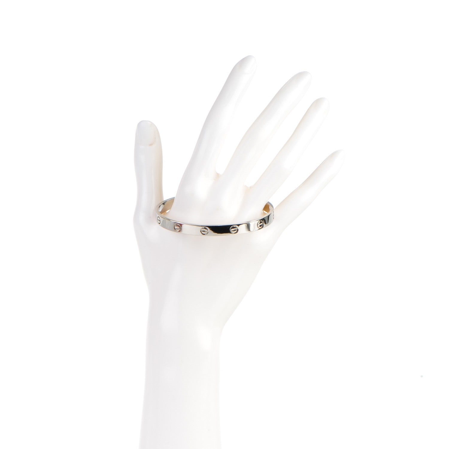 Cartier 18K White Gold LOVE Cuff Bracelet 20 2 of 5