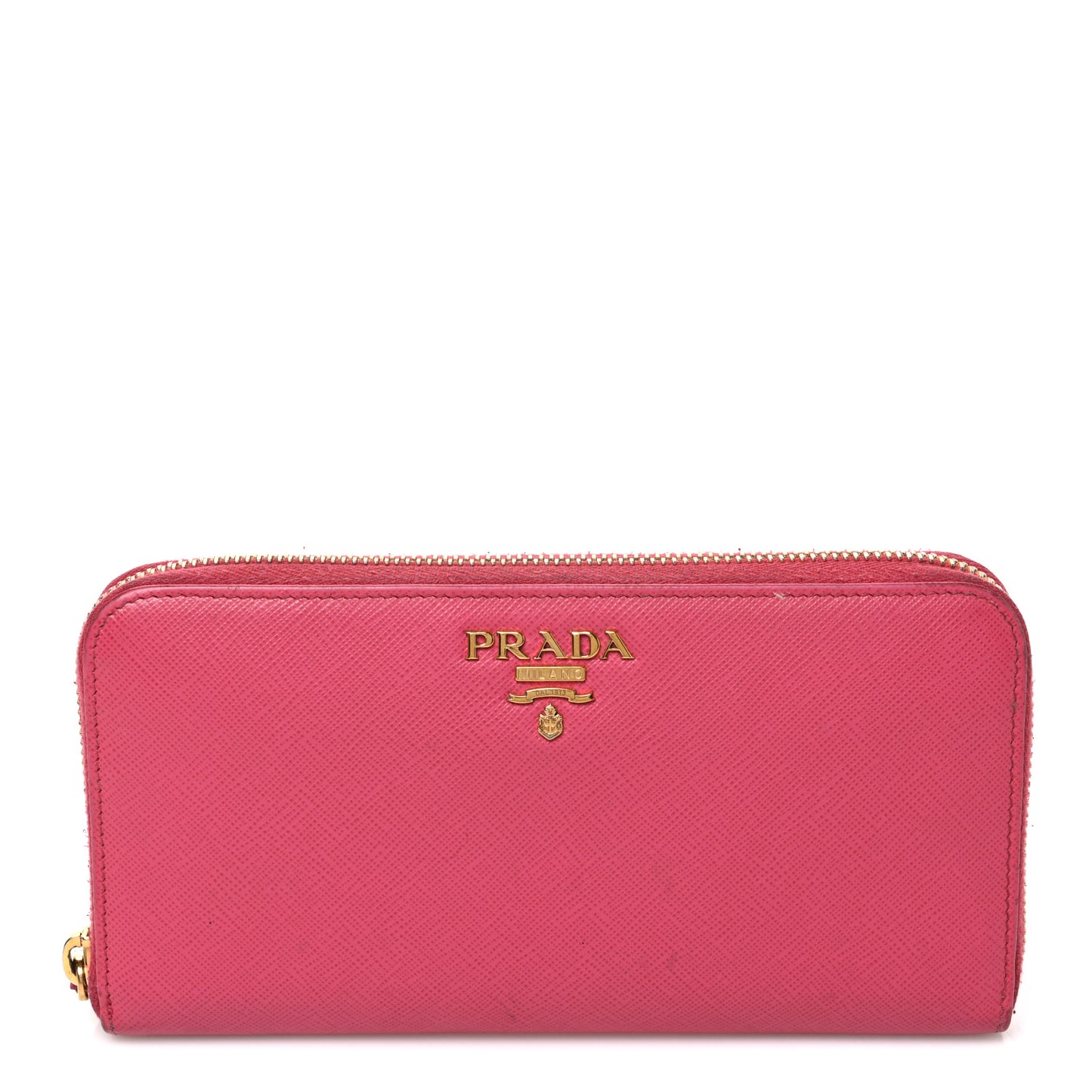 Saffiano Metal Zip Around Wallet Peonia
