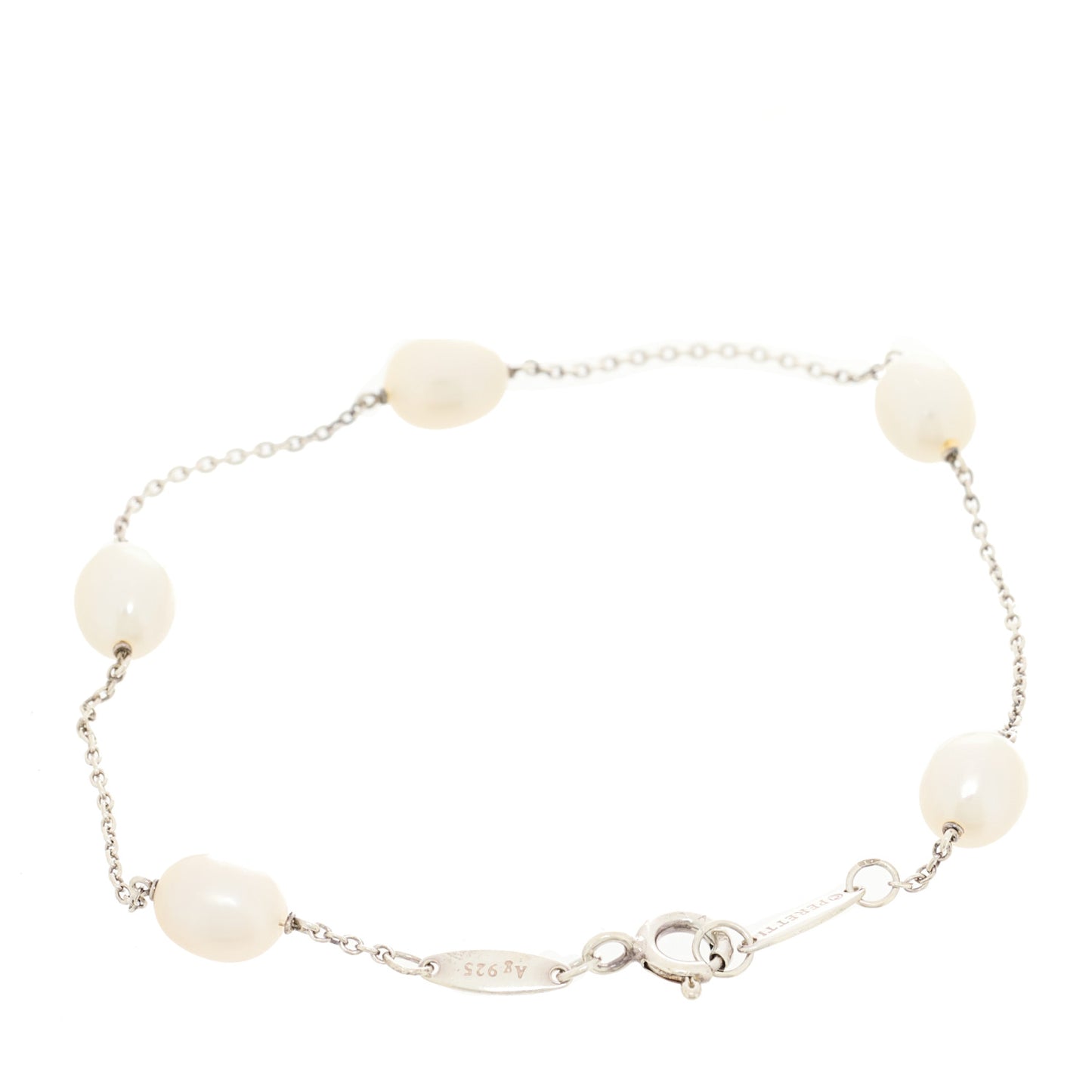 Sterling Silver Freshwater Cultured Pearl Elsa Peretti Pearls By The Yard Bracelet