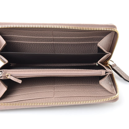Gucci Dollar Calfskin GG Marmont Zip Around Wallet Porcelain Rose 5 of 7