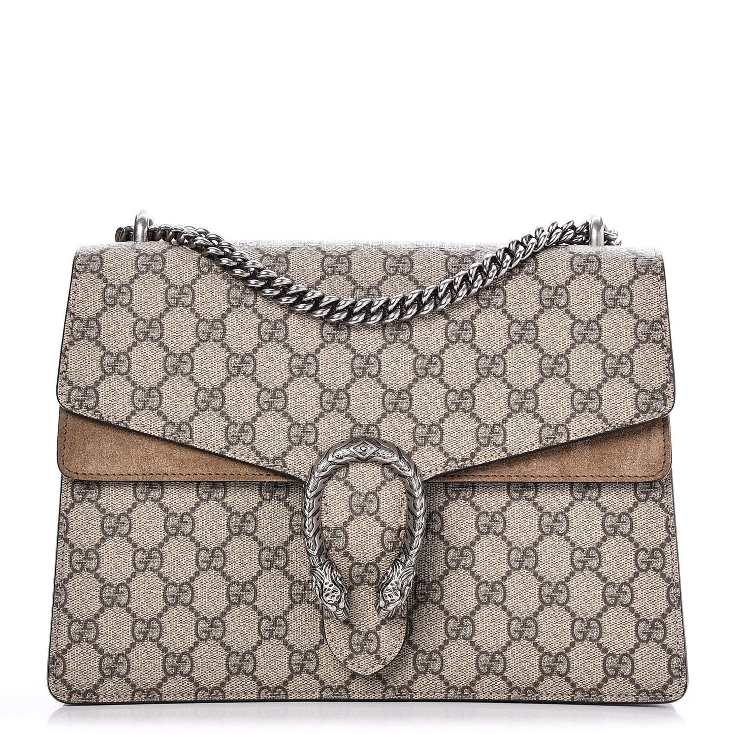 GG Supreme Monogram Medium Dionysus Shoulder Bag Taupe