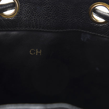 Chanel Caviar Quilted Drawstring Shoulder Bag Black 8 of 16