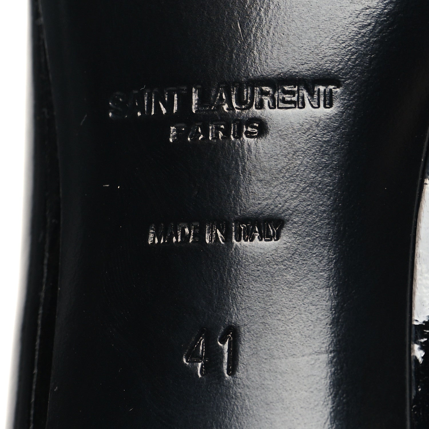 Saint Laurent Patent Calfskin Diane 100 Boots 41 Black 7 of 8