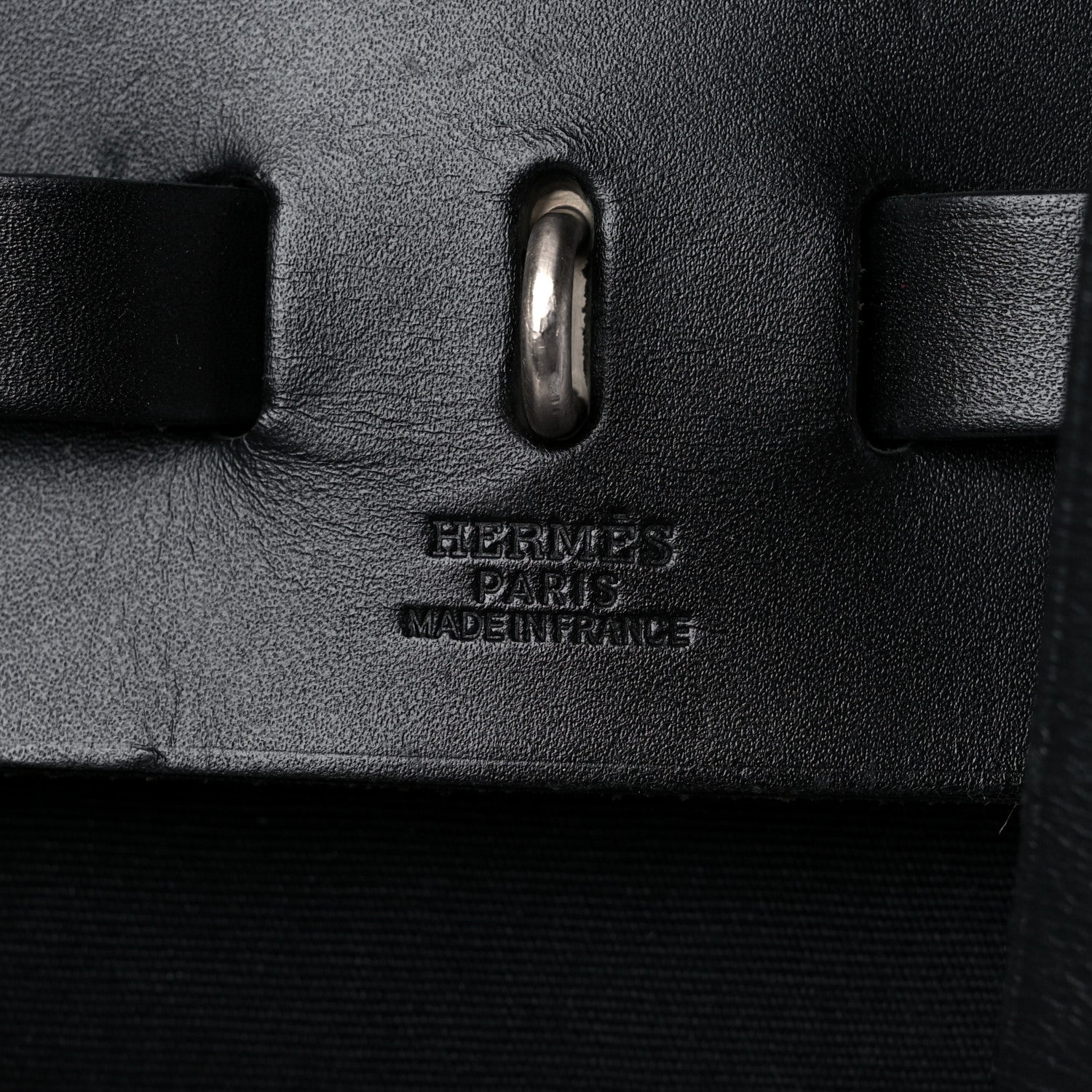 Hermes Toile Vache Calfskin Herbag 39 MM Black 6 of 21