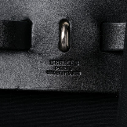 Hermes Toile Vache Calfskin Herbag 39 MM Black 6 of 21