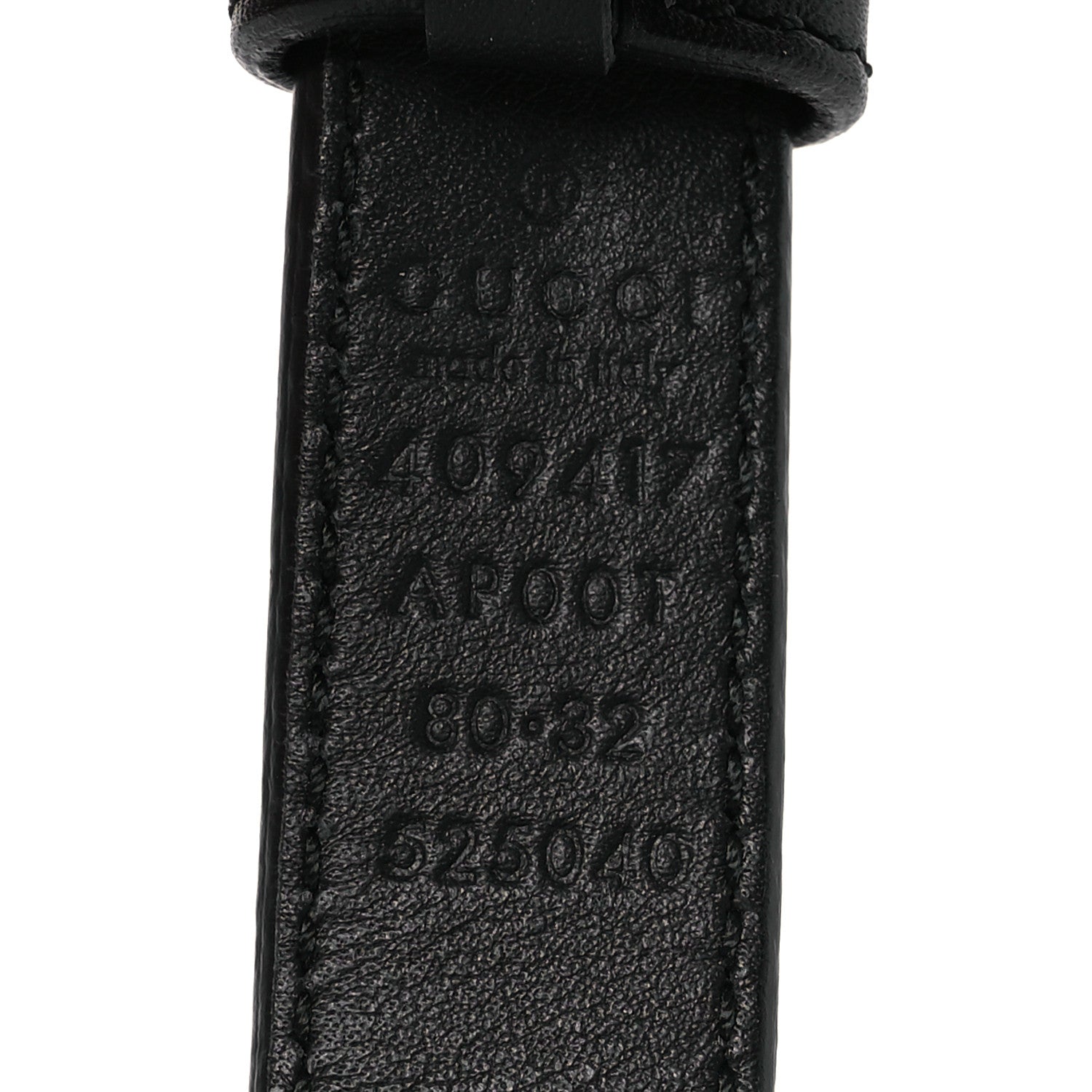 Gucci Calfskin Double G 20mm Belt 80 32 Black 5 of 5