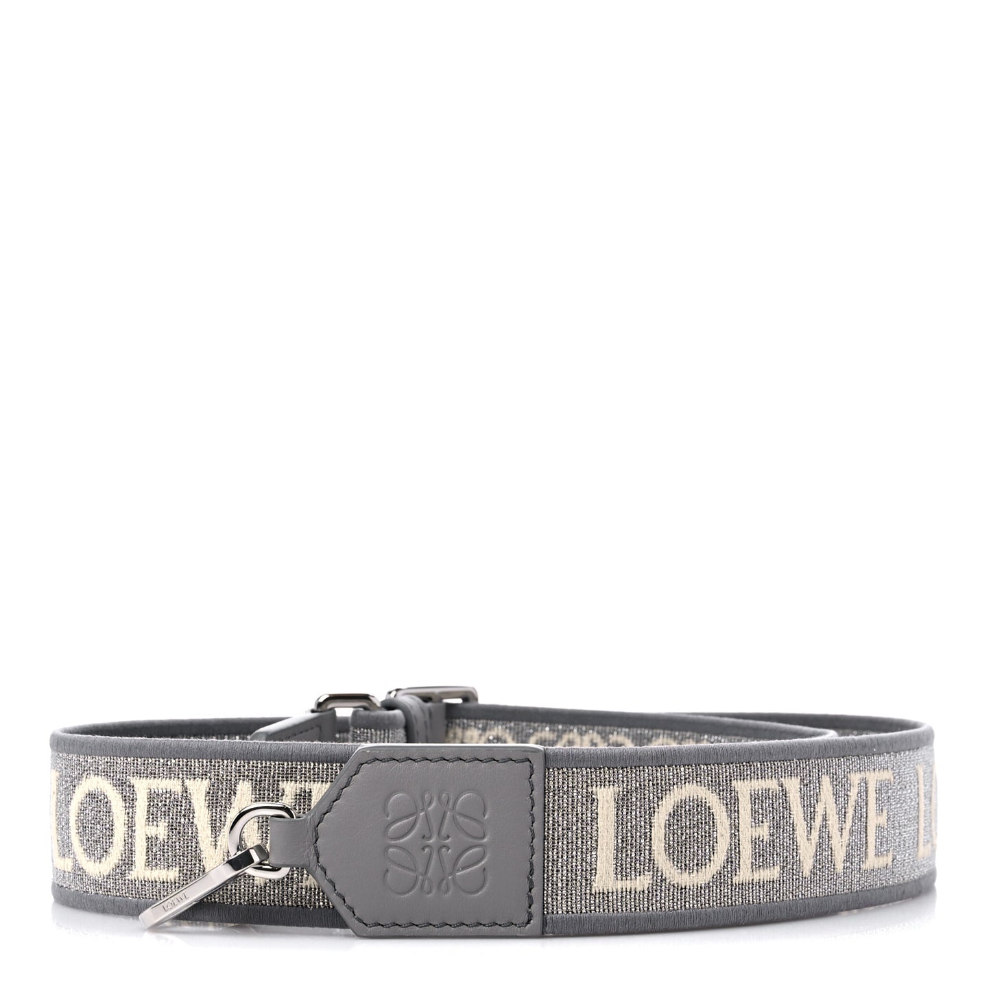 Calfskin Anagram Strap Silver