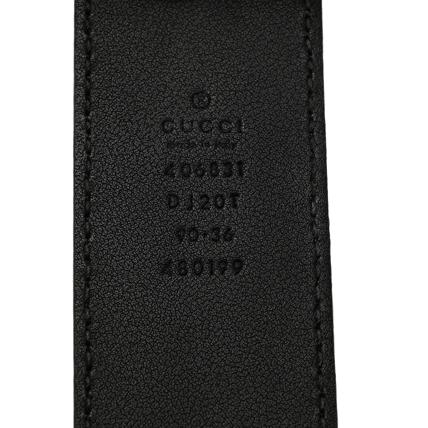 Gucci Textured Calfskin Double G 40mm Belt 90 36 Black 3 of 6