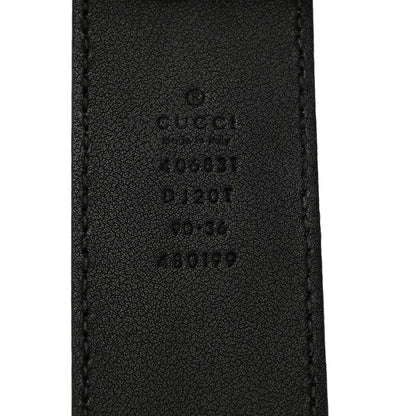 Gucci Textured Calfskin Double G 40mm Belt 90 36 Black 3 of 6