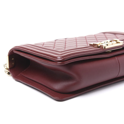Chanel Lambskin Quilted Medium Boy Flap Burgundy 4 of 10